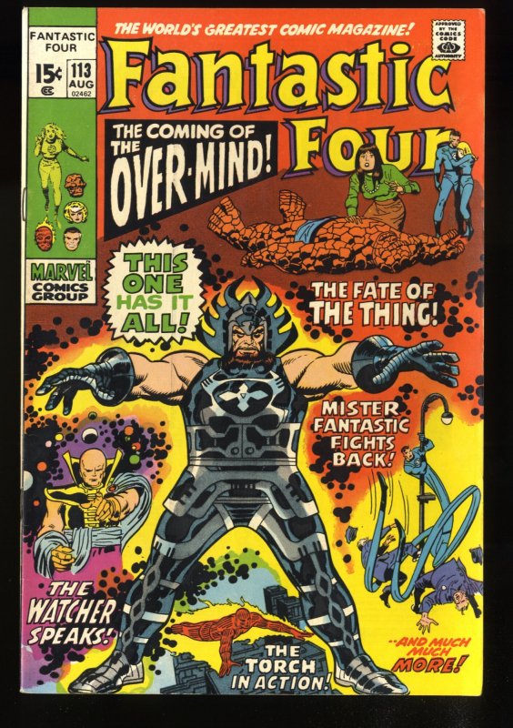 Fantastic Four #113 VF- 7.5 1st Overmind!