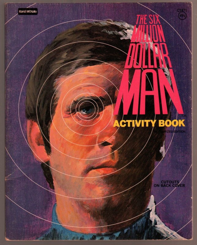 Six Million Dollar Man Activity Book #C2471 1977-Lee Majors-TV series-VF 