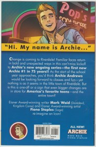 Archie #1 (Sep 2015, Archie), VFN condition (8.0), cover A