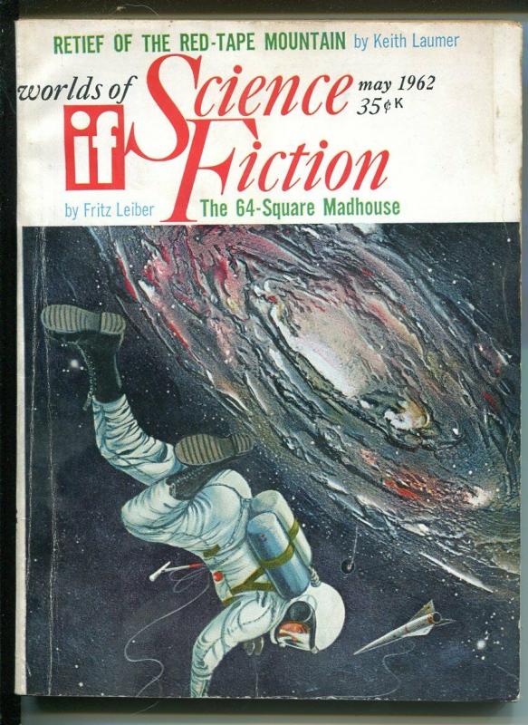 Worlds of If Science Fiction 5/1962-sci-fi pulp-Fritz Leiber-Jim Harmon-VG