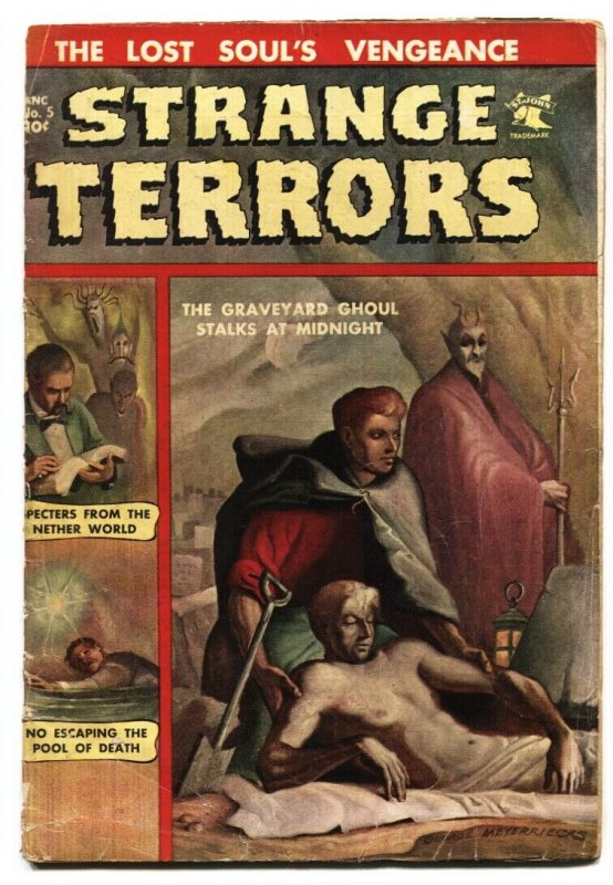 STRANGE TERRORS #5 KUBERT PRE CODE HORROR-GHOST-DEMON-1952-PCH