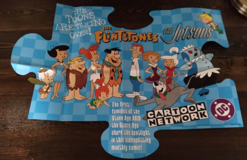 Cartoon Network Die-Cut Poster set of 3 Flintstones Jetsons Scooby-Doo 1997