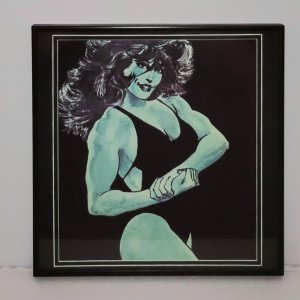 SHE-HULK Custom Matted & Framed 1985 JOHN BYRNE Poster 13x13 Marvel