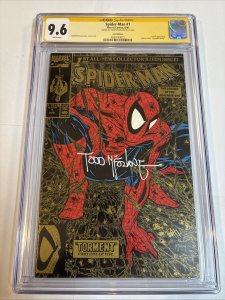 Spider Man (1990) # 1 (CGC 9.6 WP SS) Signed Full Todd McFarlane • Gold Edition
