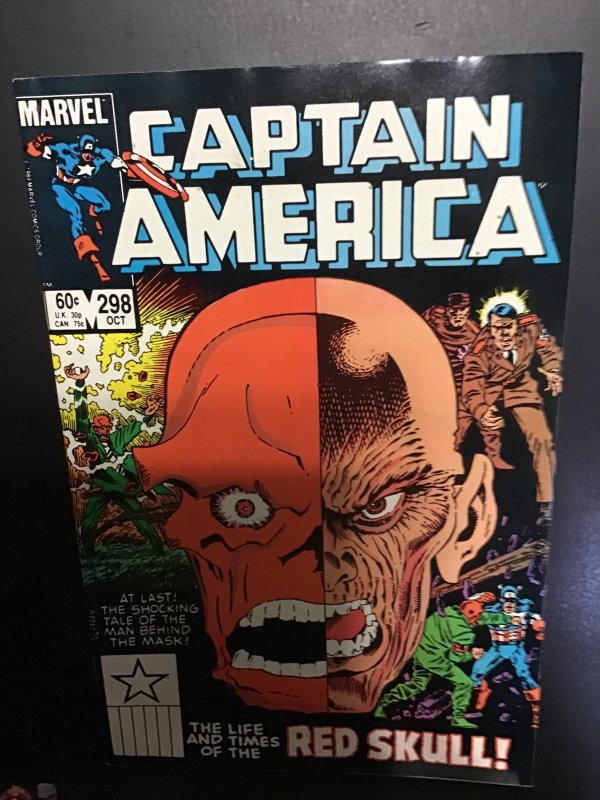 Captain America #298 (1984) high-grade red skull cover! Hitler! VF/NM Wow!