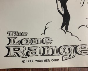 1966 THE LONE RANGER HI-YO SILVER 25x38 Poster VG+ 4.5 Wrather Corp.