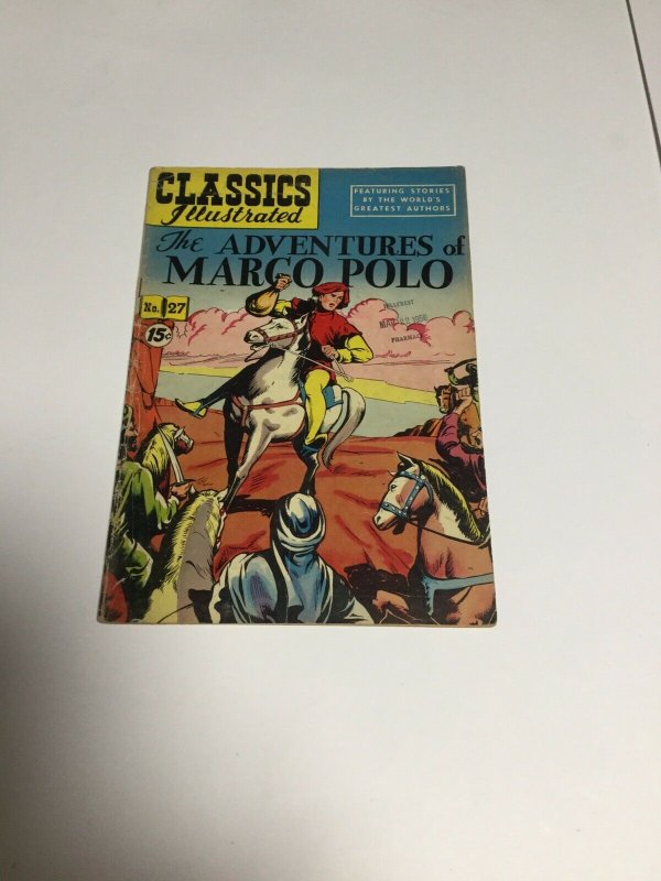 The Adventures Of Marco Polo No. 27 Classics Illustrated Fn Fine 6.0