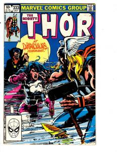 4 The Mighty Thor Marvel Comic Books # 329 331 332 333 Sif Asgard Dracula BH40