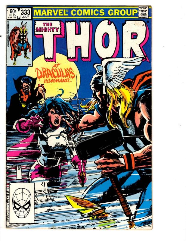 4 The Mighty Thor Marvel Comic Books # 329 331 332 333 Sif Asgard Dracula BH40