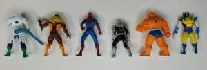  Spider-Man  Die-Cast 3” Figures Marvel Web Of Steel Metal Lot Of 6, 1994 ToyBiz