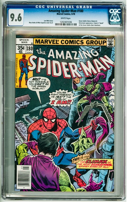 The Amazing Spider-Man #180 (1978) CGC 9.6!