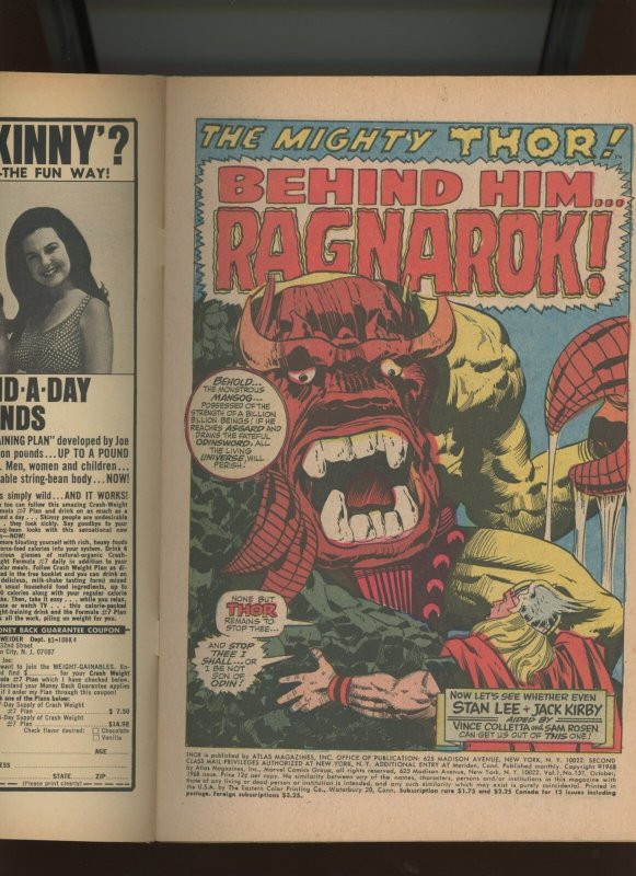 (1968) Thor #157: SILVER AGE MARVEL! WE COMBINE SHIPPING! (8.0)