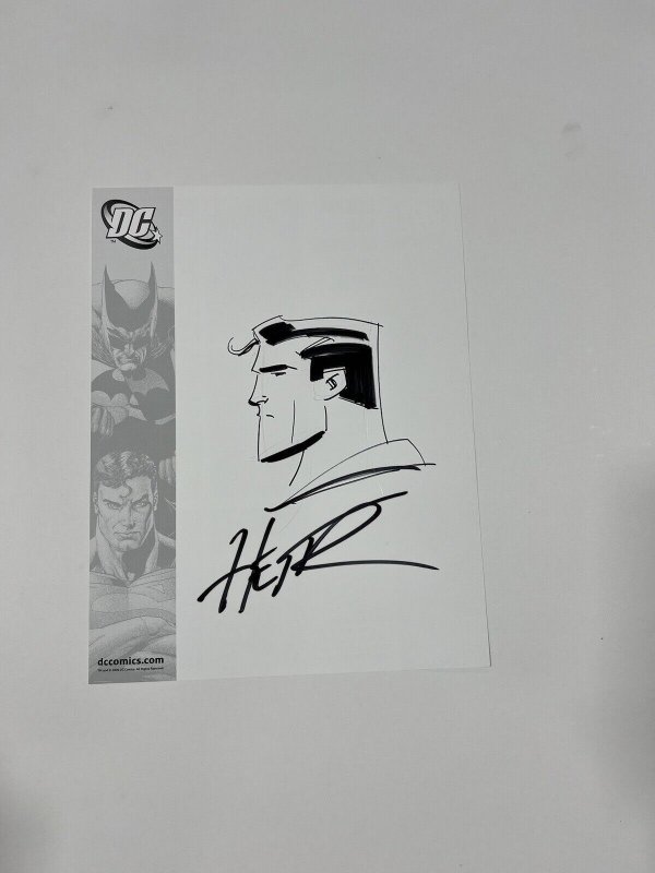 Phil Hester Original Art Sketch Superman Pencils Inks 8.5x11 Dc Print stock