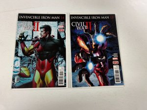 2 Invincible Iron Man Marvel Comics books #13 14 Bendis 42 RC12