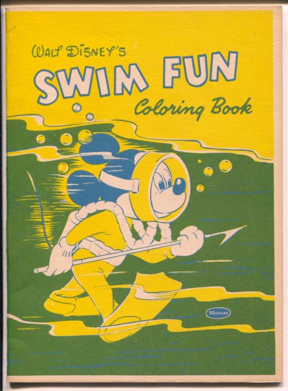 Walt Disney's Swim Fun Coloring Book-Mickey Mouse 1957-Whitman-VF/NM