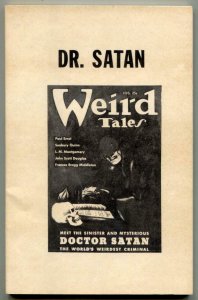 Pulp Classics #6 1974-Doctor Satan pulp reprints Weird Tales