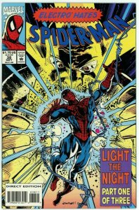 Spider-Man #38 (1990) - 9.0 FN/VF *Light the Night/Electro*