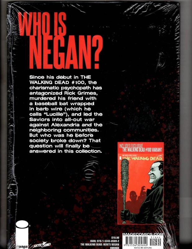 HERE'S NEGAN Image Comics Graphic Novel HARDCOVER SEALED Book Walking Dead J312