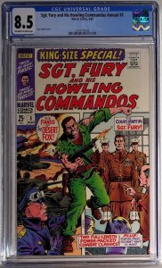 Sgt Fury Annual 5 (1969) CGC 8.5 VERY FINE+   King Size Special - VINTAGE 25cent