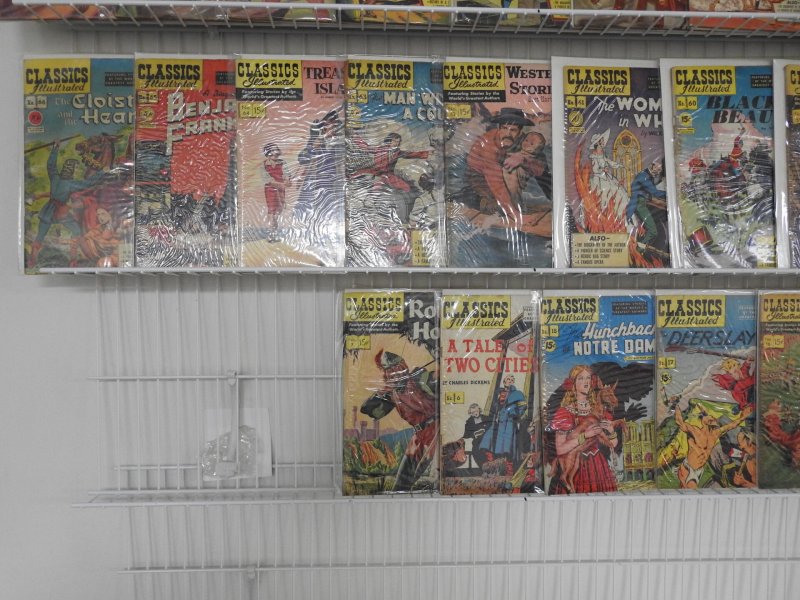 Huge Lot of 66 Comics W/ Classics Illustrated and Illustrated Stories  Avg VG/FN