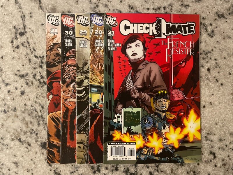 5 Checkmate DC Comic Books # 21 28 29 30 31 Batman Superman Flash Arrow 98 J854