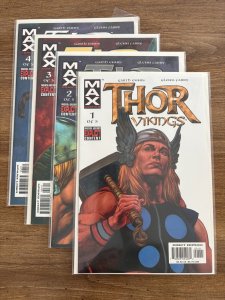 Lot Of 4 Thor Vikings Marvel Max Comic Books # 1 2 3 4 VF-NM Odin Asgard 9 J444