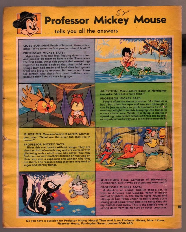 Walt Disney's Now I Know #23 1973-U.K.-White Rabbit-G