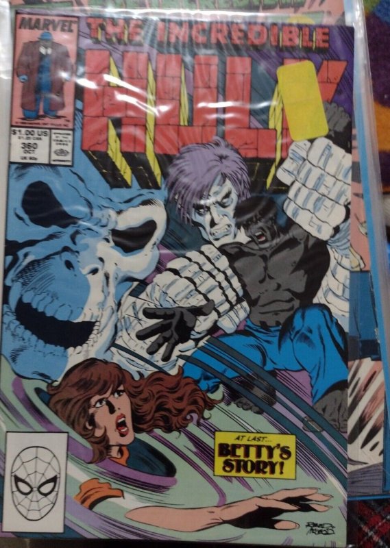 Incredible Hulk  # 360 1989 Marvel DISNEY  grey hulk   joe fixit  nightmare