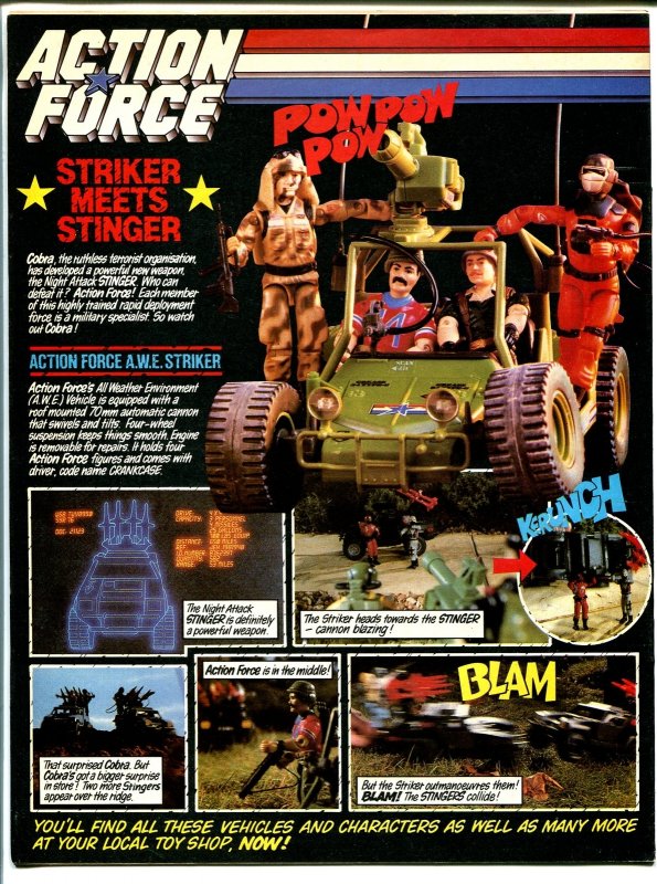 Action Force #15 1987-Marvel-Violent-British GI Joe-Quick Kicks-Cobra-VF