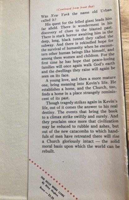 The Hills were liars, Hughes, 1955, apocalyptic sci-fi