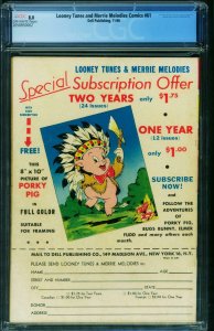 Looney Tunes and Merrie Melodies #61 CGC 8.0-Double cover- halloween 2050850002