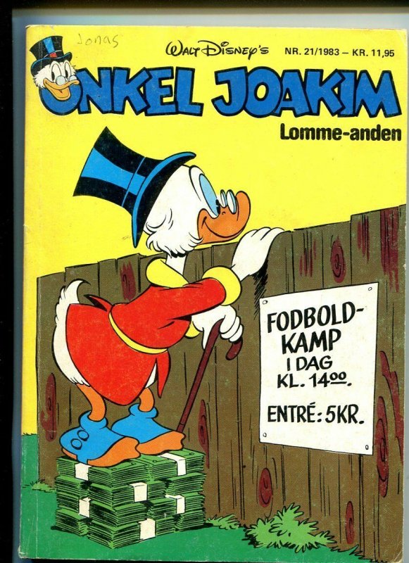 Onkel Joakim #21 1983-Disney-Danish-Uncle Scrooge-Carl Barks-Mickey Mouse-VG