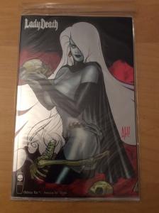 LADY DEATH: OBLIVION KISS 1 FOIL, NM+ (9.4 - 9.6) 1ST PRINT, ADAM HUGHES