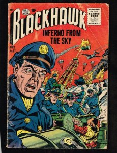 Blackhawk #87 ~  Inferno From The Sky - 1955 (2.5) WH