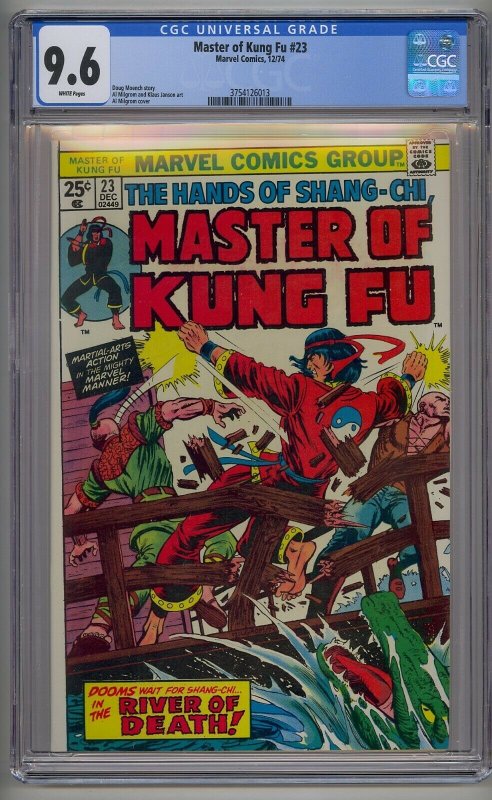 MASTER OF KUNG FU #23 CGC 9.6 WHITE PAGES