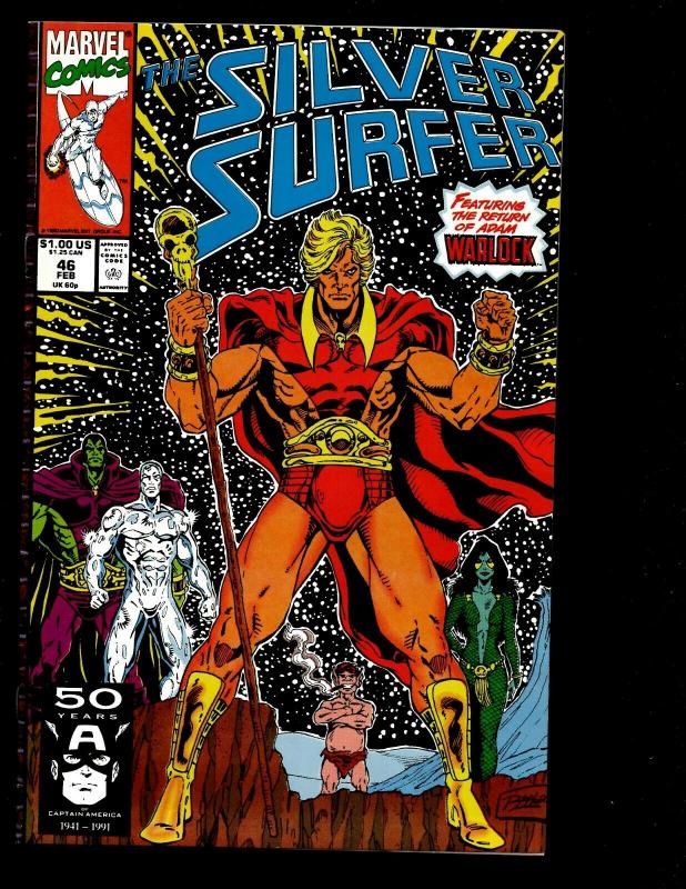 Lot Of 7 Silver Surfer Marvel Comics # 1 2 3 46 '89 '91 137 Science-Fiction JF2