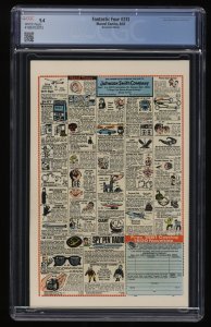 Fantastic Four #233 CGC NM 9.4 White Pages Newsstand Variant