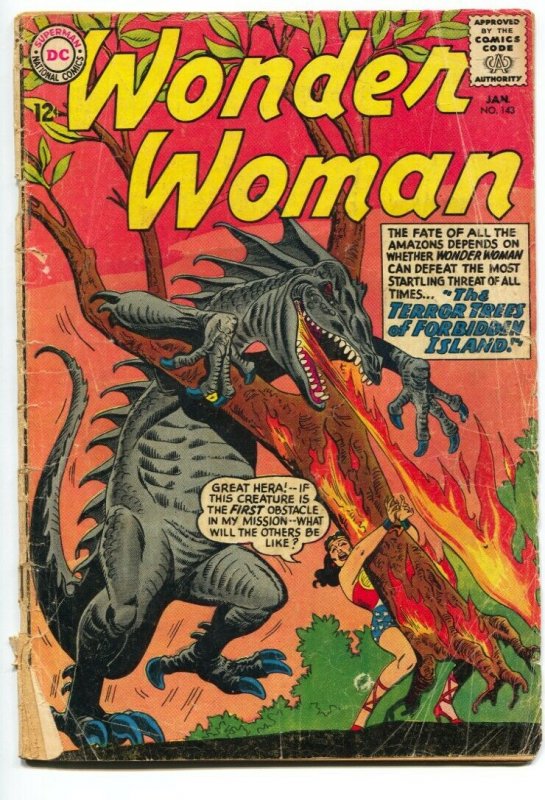 WONDER WOMAN #143 1964-DC COMICS-MONSTER COVER- G-