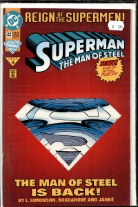 Superman: The Man of Steel #22 Die-Cut Cover (1993) Steel [Key Issue]