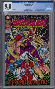 YOUNGBLOOD #2 CGC 9.8 1ST SHADOWHAWK PROPHET PINK LOGO VARIANT 7015