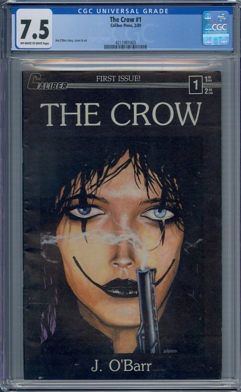 THE CROW #1 CGC 7.5 CALIBER PRESS JIM O'BARR