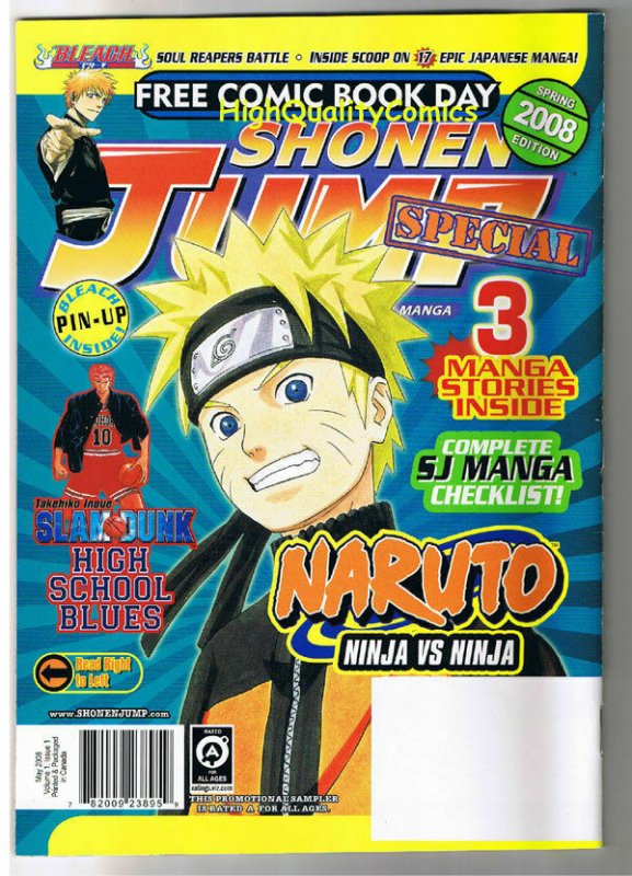 SHONEN JUMP Special, Manga, Ninja,  FCBD, 2008, NM