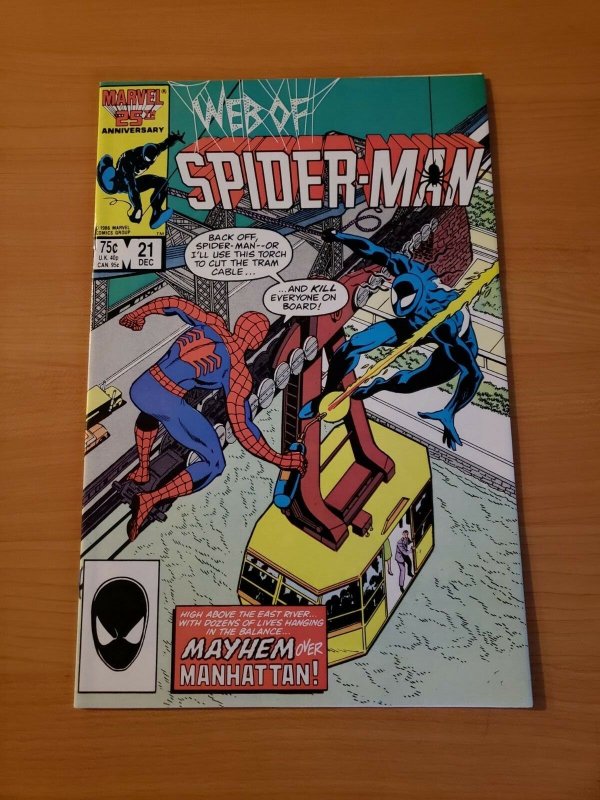 Web of Spider-Man #21 Direct Market Edition ~ NEAR MINT NM ~ (1986 Marvel)  