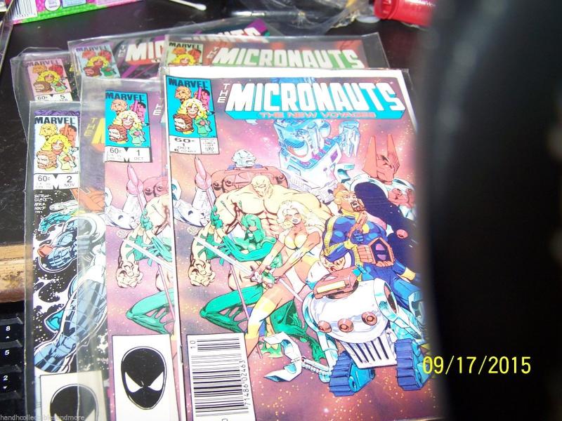 MICRONAUTS -new voyages COMIC lot of 7 #1 +,1-5-,11 1984  MARVEL BRONZE AGE NM- 