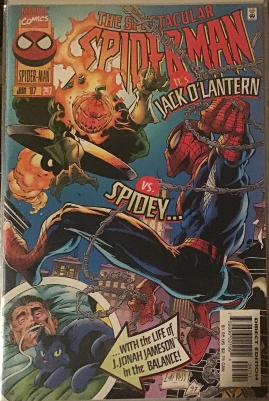 SPECTACULAR SPIDER-MAN #191,192,214,218,219,221,230,247 MARVEL 8 BK LOT NM CONDI