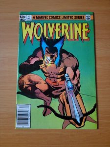 Wolverine #4 Newsstand Variant ~ VERY FINE - NEAR MINT NM ~ 1982 Marvel Comics