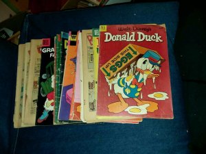 Donald Duck 14 Issue Golden Silver Bronze Age dell Comics Lot Run Set Collection