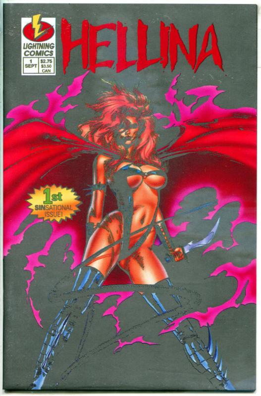 HELLINA #1, VF/NM, Platinum edition, COA, Lightning, Good Girl, 1994 