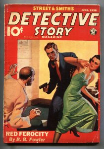 Detective Story June 1938-Jerome Rozen cover-Rare-Pulp Magazine