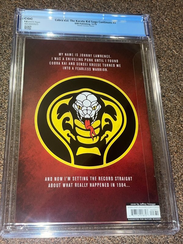 Cobra Kai the Karate Kid Saga Continues 3, 1:10 Retailer 8-Bit Variant, CGC 9.8